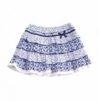 Falda detalles azules