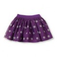 Falda morada lunares
